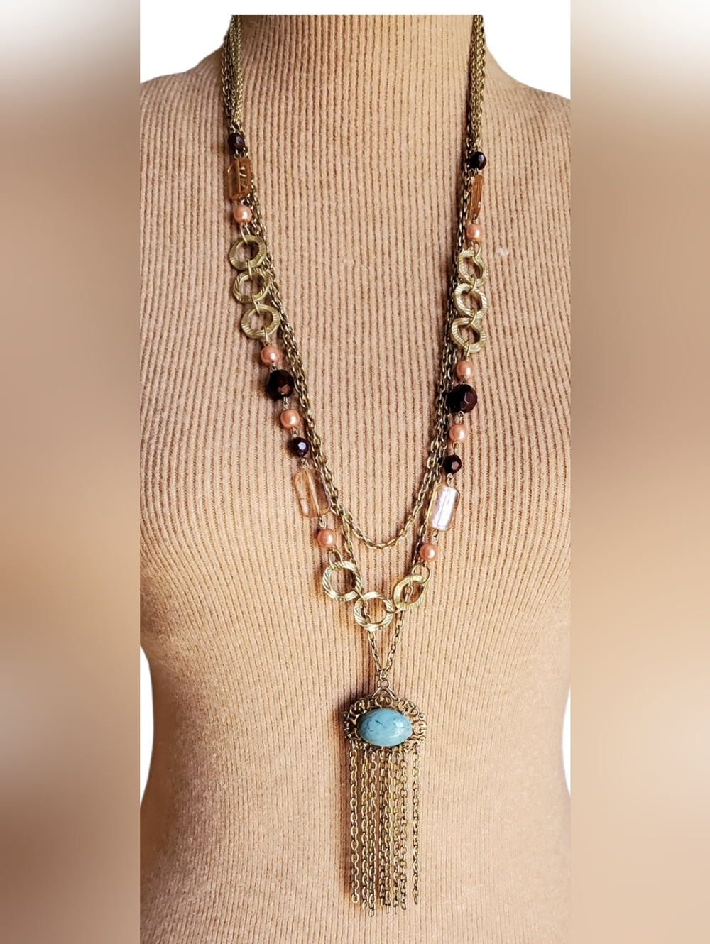 Vtg. Boho Bundle For 2pcs Necklaces